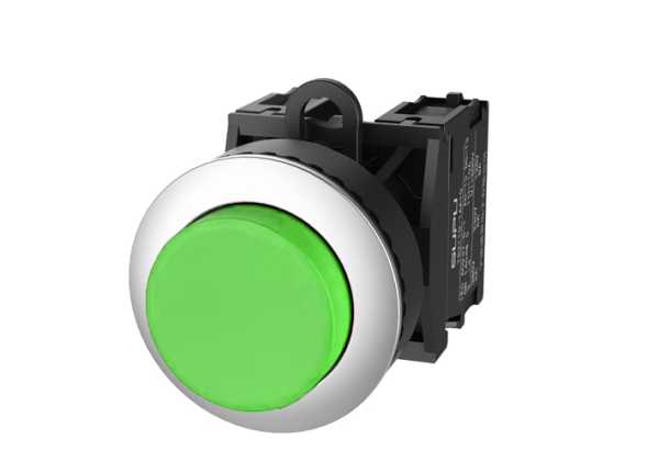Кнопка выпуклая (зеленая) TS2520-0DL20-R10