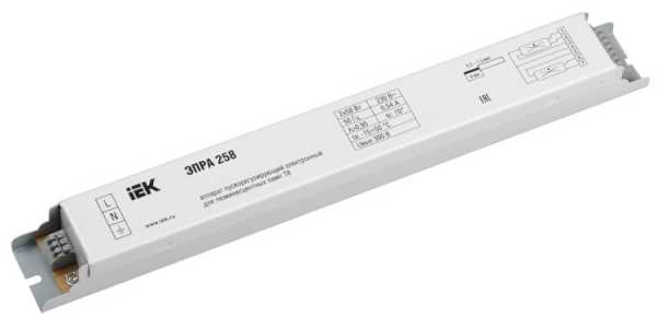 ЭПРА 258 для линейных ЛЛ Т8 LLV258D-EBFL-2-58