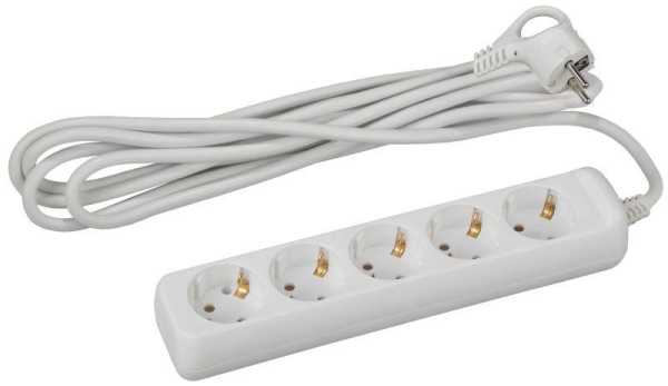 Удлинитель 5х5м с заземл. 16А IP20 U-5e-5m-3х1 ПВС 3х1 Б0028377
