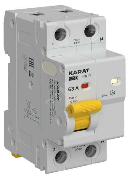 KARAT Устройство защиты от дугового пробоя 1P+N 63A IEK KA-DP10-1-063