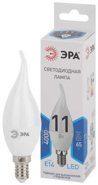 Лампочка светодиодная STD LED BXS-11W-840-E14 E14 / Е14 11Вт свеча на ветру нейтральный белый свет Б0032993