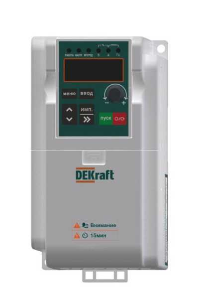 Преобразователь частоты DEKV060 0.4кВт 220В 1ф с тормозн. модулем DEKV060G0R4S2B