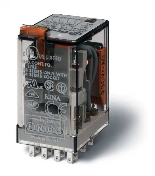 Реле миниатюрное универсальное 4CO 7А 230В AC 553482300054