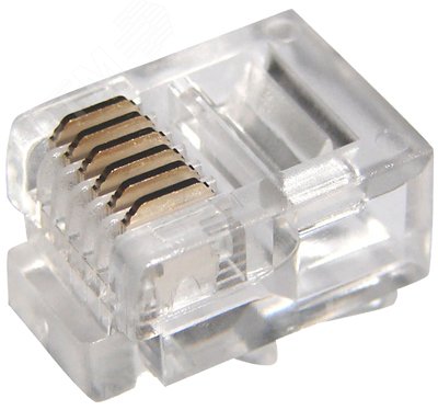 Разъем телефонный UTP, RJ-12 (6P6C), CAT 3 05-1013