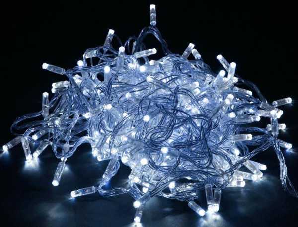 Гирлянда &amp;amp;quot;Нить&amp;amp;quot; 10м 100LED бел. IP44 провод прозр. 230В с контроллером 8 режимов LGDU111-2-100-10-T-S-44