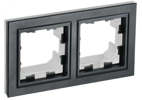 Рамка 2-м IP44 BRITE РУ-2-БрЧ-44 черн. BR-M22-44-K02