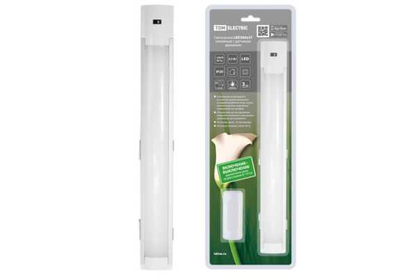 Светильник LED300х37 линейный, 2,5 Вт, 230 В, датчик движения, SQ0329-3601