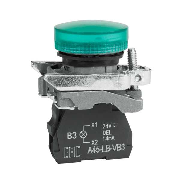 Сигнальная лампа OptiSignal D22 C4-L-B3 зеленая металл 24VAC/DC XB4BVB3 332175