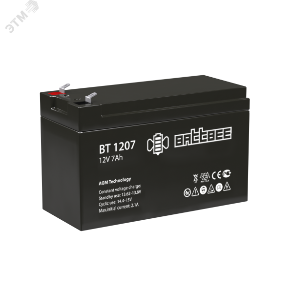 Аккумулятор 12В 7Ач Battbee 4614060010008