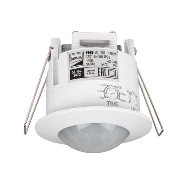 Датчик движения PMS-IR 201 1200Вт 360град. 6м IP20 WH 5012950