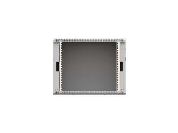 Шкаф настенный 19&amp;amp;quot; TERACOM PRO 9U 600х450 мм дверь стеклянная с замком-ручкой серый