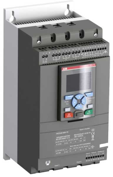 Софтстартер PSTX30-600-70 15кВт 400В 30А (25кВт 400В 52A внутри треугольника) с функцией защиты двигателя 1SFA898103R7000