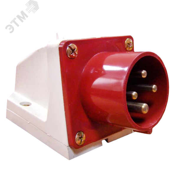 Вилка стационарная 524 32А 3P+PE 380В IP44 ps-524-32-380