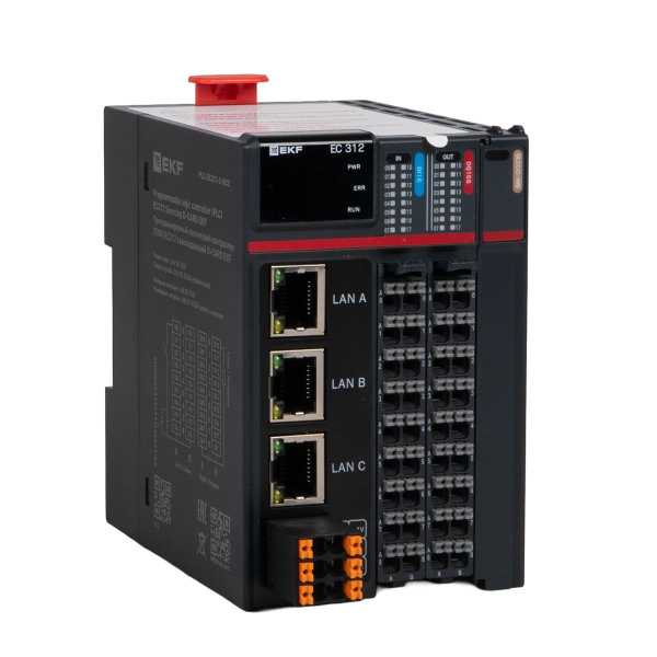Программируемый логический контроллер (ПЛК) EC312 токоподающий D-CARD EKF PLC-EC312-S-DCD