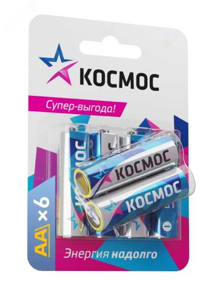 Элемент питания алкалиновый AA/LR6 BP-6 (блист.6шт) KOCLR6BL6