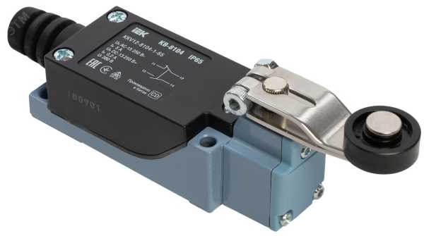 Выключатель концевой КВ-8104 рычаг с роликом IP65 KKV12-8104-1-65