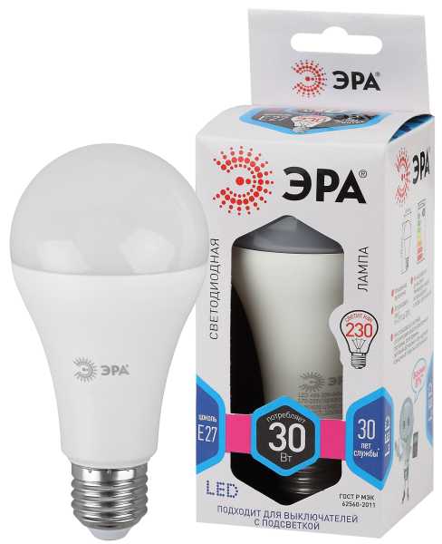 Лампа светодиодная LED A65-30W-840-E27 30Вт A65 грушевидная 4000К нейтр. бел. E27 Б0048016