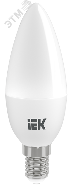 Лампа светодиодная Eco 7Вт C35 свеча 4000К нейтр. бел. E14 230В IEK LLE-C35-7-230-40-E14