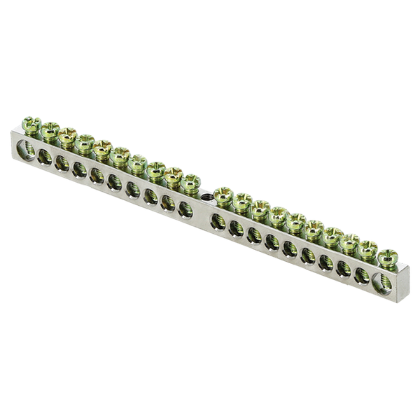 Шина PEN &amp;amp;quot;ноль-земля&amp;amp;quot; 6х9 20 отверст. цинк крепеж по центру PROxima sn1-63-20