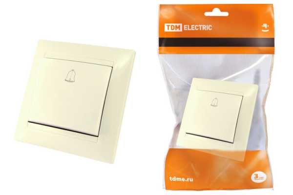 Кнопка звонковая 6А сл. кость &amp;amp;quot;Лама&amp;amp;quot; SQ1815-0108