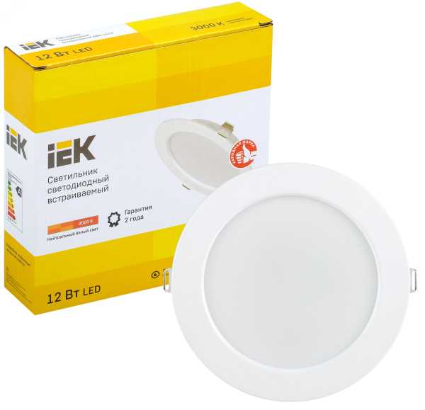 Светильник LED ДВО 1613 белый круг 12Вт 3000К IP20 LDVO0-1613-12-3000-K01