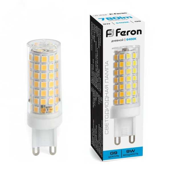 Лампа светодиодная LED 9вт 230в G9 дневной капсульная 38148