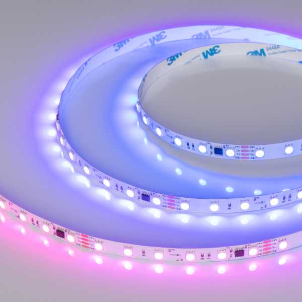 Лента SPI-B60-10mm 24V RGB-PX6-BPT (12 W/m, IP20, 5060, 5m) 039180