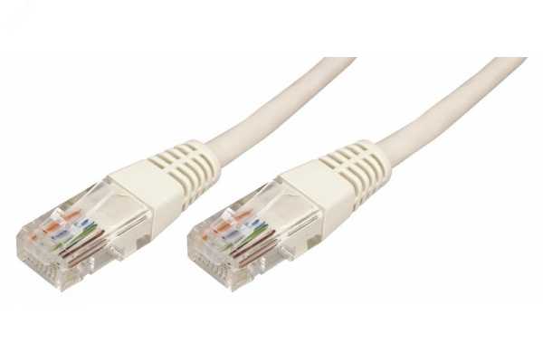 Шнур коммутационный, патч-корд U/UTP RJ45-RJ45, CAT 5e, PVC серый, 5м 18-1007
