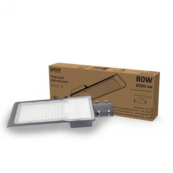Светильник уличный Avenue 80W 8000lm 5000K 190-250V IP65 420*160*57мм черный КСС &amp;amp;quot;Ш&amp;amp;quot; LED 1/10 629534380