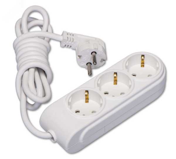 Удлинитель 3х3м с заземл. 16А IP20 защ. шторки N3210043