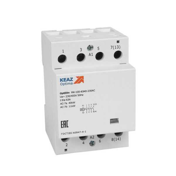Контактор модульный OptiDin MK-100-6340-230AC 321191