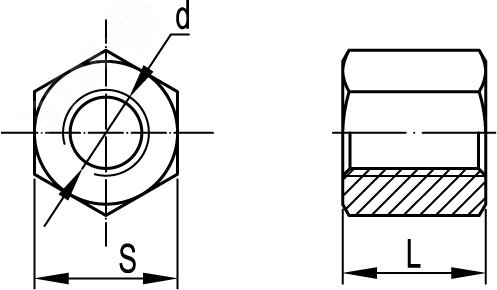 Гайка М6х25 соединительная CM210625