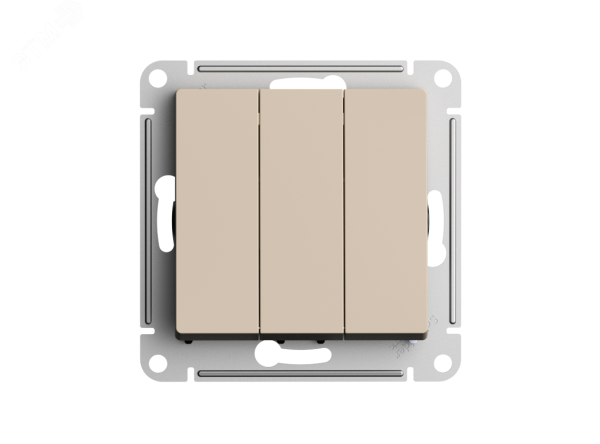 Выключатель 3-кл. AtlasDesign (сх. 1+1+1) 10AX механизм песочн. SE ATN001231