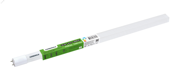 ЛАМПА СВЕТОДИОДНАЯ T8 ЛИНЕЙНАЯ 1500ММ 25ВТ 230В 4000К G13 GENERICA LL-T8-25-230-40-G13-G