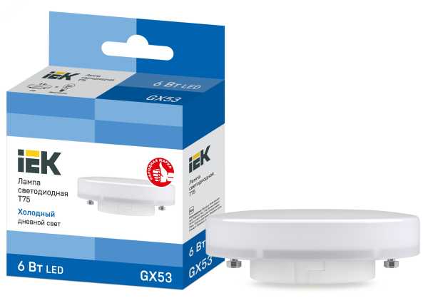 Лампа LED T75 таблетка 6Вт 230В 6500К GX53 LLE-T80-6-230-65-GX53