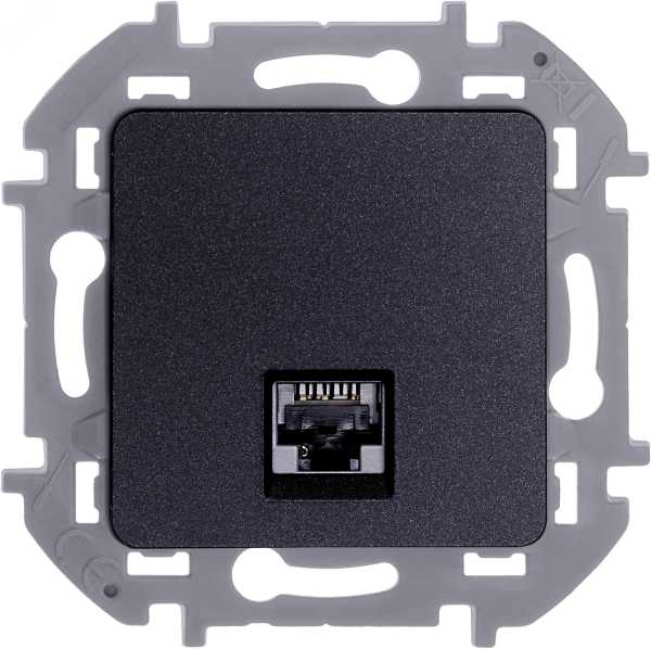 Информационная розетка RJ 45 категория 6 UTP INSPIRIA антрацит 673833