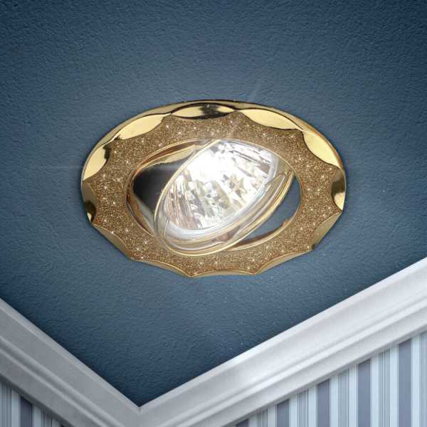 DK17 GD/SH YL Светильник декор &amp;amp;quot;звезда со стеклянной крошкой&amp;amp;quot; MR16,12V/220V, 50W, C0043756