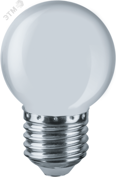 Лампа светодиодная LED 1вт Е27 белый шар 20197