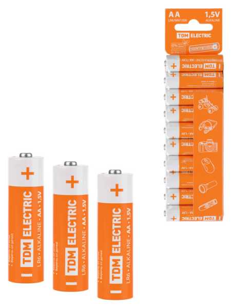 Элемент питания LR6 AA Alkaline 1,5V SC-10 SQ1702-0058