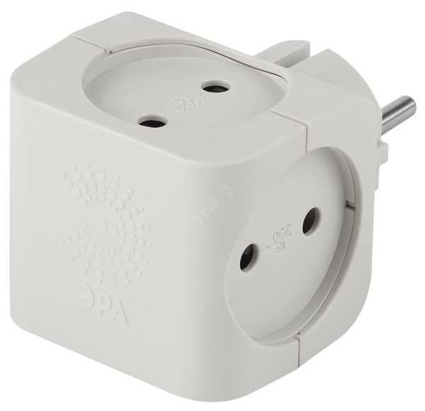 Разветвитель 4-м без заземл. 16А IP20 SP-4-W бел. Б0005103