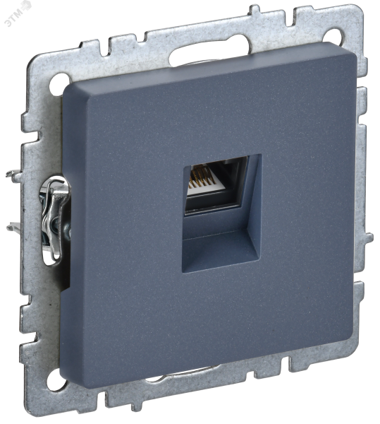 BRITE Розетка компьютерная RJ45 кат.5E РК10-БрМ маренго BR-K10-1-K35