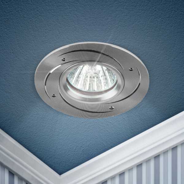 KL43 SL /1 Светильник KL43 SL /1 литой &amp;amp;quot;алюминевый &amp;amp;quot; MR16,12V/220V, 50W серебро (100/2100) Б0049562