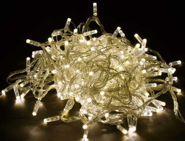Гирлянда &amp;amp;quot;Нить&amp;amp;quot; 20м 200LED тепл. бел. IP44 провод прозр. 230В с контроллером 8 режимов LGDU111-1-200-20-T-S-44