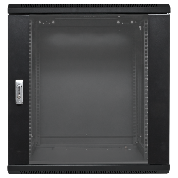 Шкаф настенный 19&amp;amp;quot; TERACOM PRO 12U 600х600 мм дверь стеклянная с замком-ручкой ч-рный