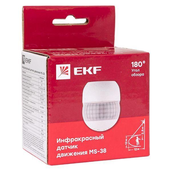 Датчик движения (ИК) MS-38 настен. 800Вт 180гр. до 12м IP44 PROxima dd-ms-38