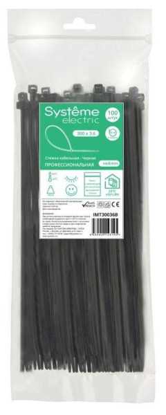 Стяжка кабельная MultiSet 300х3.6 Ч-рная (100шт) IMT30036B