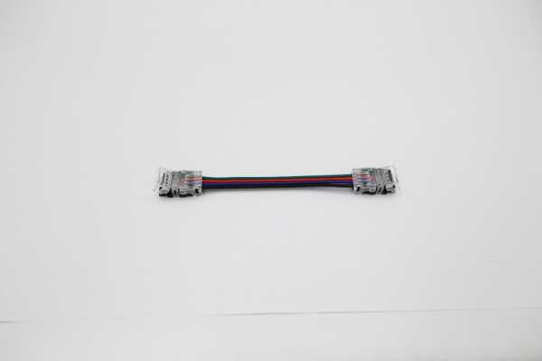 Разъем двойной 4PIN с проводом для LED ленты RGB 10mm (соединение 2х лент)