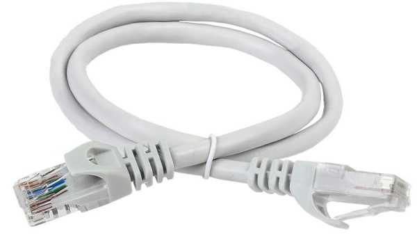 Патч-корд кат.5E UTP 1м сер. PC01-C5EU-1M