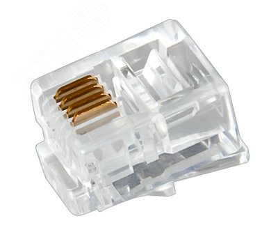 Разъем телефонный RJ-14 6P4C (уп.100шт) 05-1012