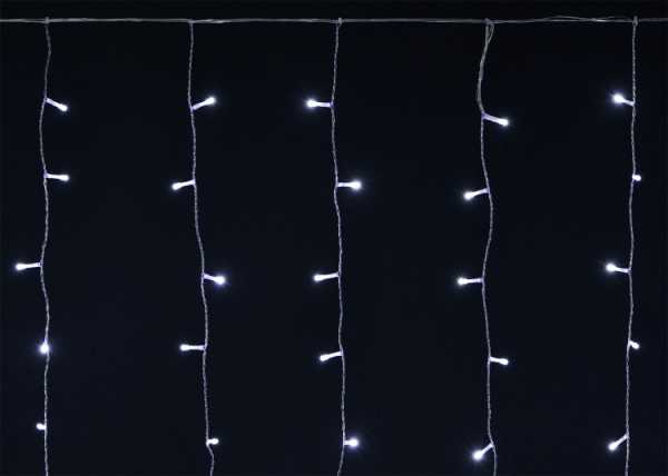 Гирлянда &amp;amp;quot;Бахрома&amp;amp;quot; 4.5х0.7м 200LED бел. IP44 провод прозр. 230В мерцание транзит LGDU321-2-200-L3-T-S-44